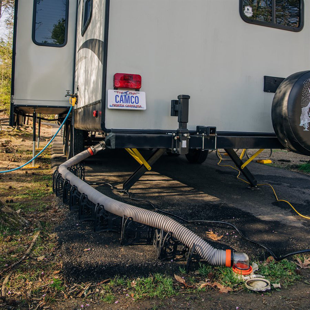 Camco Rhino X RV 20 Sewer Hose Kit PreAttached 360Degree Swivel Fittings 39390