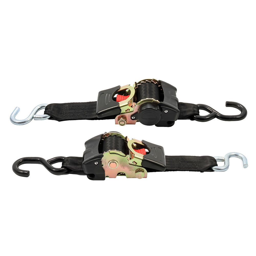 Camco Retractable Tie Down Straps 2 Width 6 Dual Hooks 50031