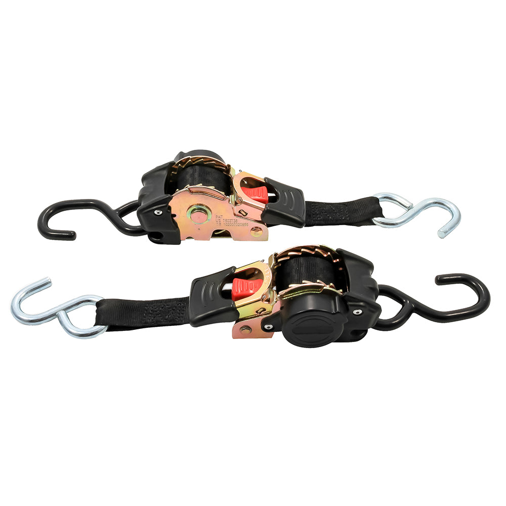 Camco Retractable TieDown Straps 1 Width 6 Dual Hooks 50033