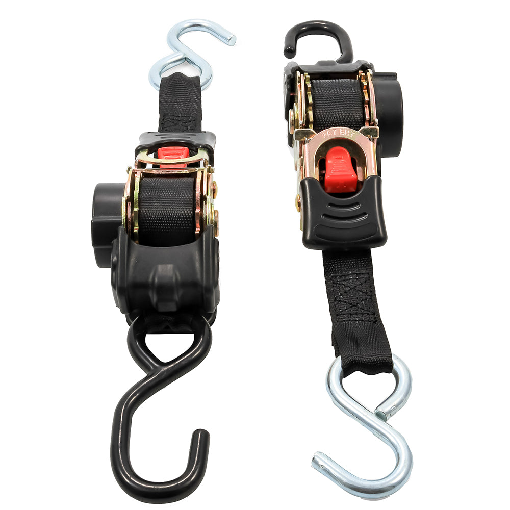 Camco Retractable TieDown Straps 1 Width 6 Dual Hooks 50033