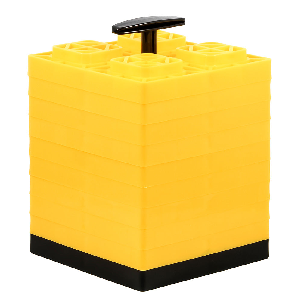 Camco FasTen Leveling Blocks wTHandle 2x2 Yellow 10Pack 44512