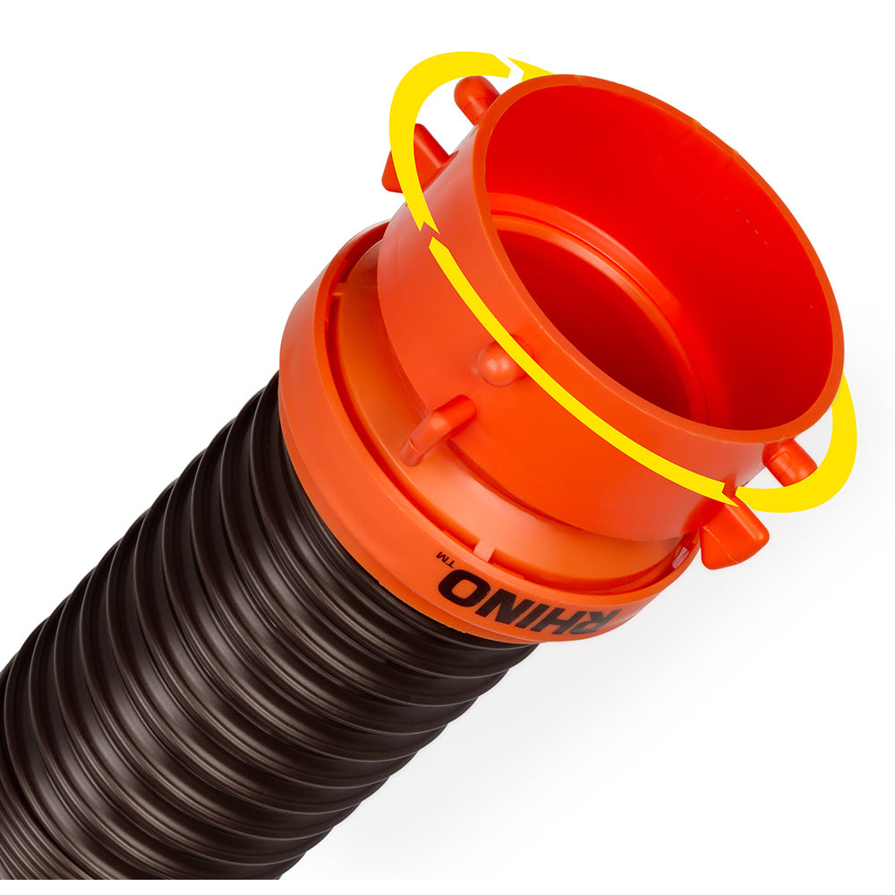 Camco RhinoFLEX 10 Sewer Hose Extension wSwivel Bayonet  Lug 39764